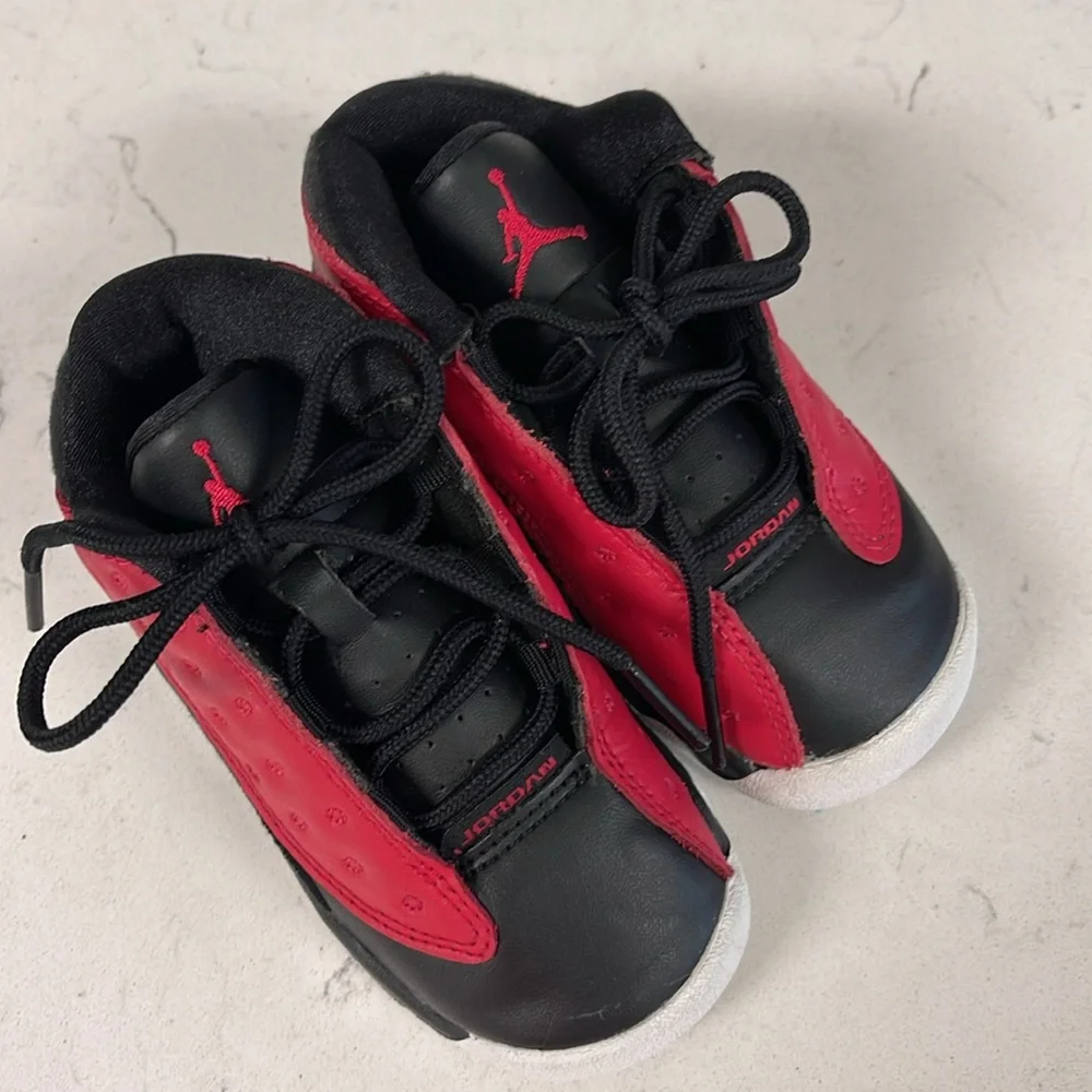 Jordan 13 Retro Low Very Berry (TD) Kids Black & Red Sneakers Size 7 DA8017-061